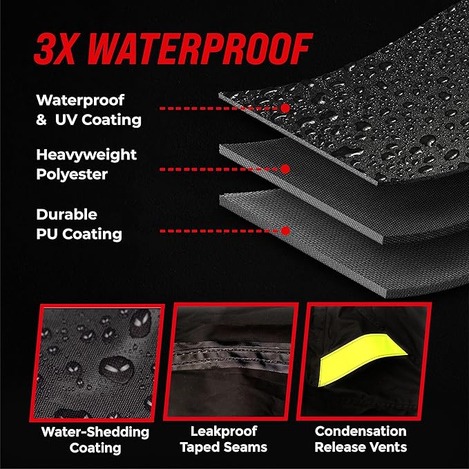Badass Moto Ultimate Motorcycle Cover Waterproof Outdoor Heavy Duty Fits Harley - Image 8