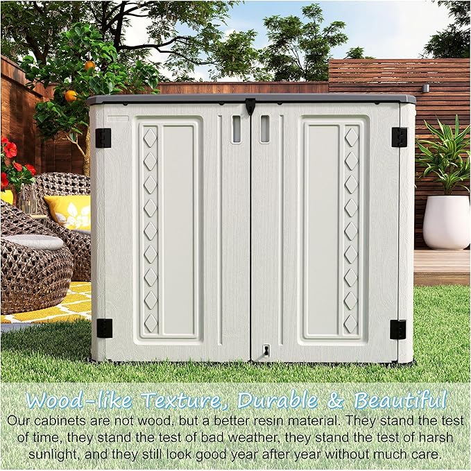 Sheds & Outdoor Storage, 34 Cu.ft Horizontal Storage Sheds Outdoor - Image 3