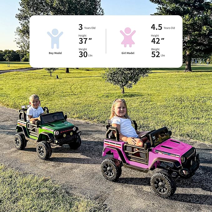 12V Kids Ride on Car Truck, Kids Electric Vehicles Car Ride on Toy - Image 2