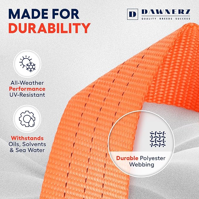 2 Inch x 20 Ft Heavy Duty Ratchet Straps - 6600 Lb Breaking Strength Tie Downs - Image 6
