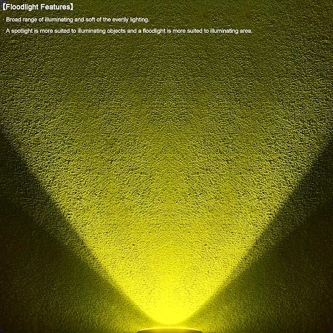 2PCS 4 Inch 60W Led Pod Lights 4x4 Offroad Yellow Driving Lights Flood Beam - Image 8