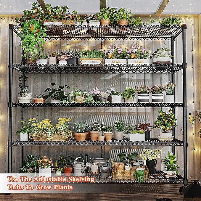 REIBII Storage Shelves 3200 LBS Capacity Wire Shelving - Image 2