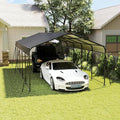 13x26.5 FT Metal Carport, Heavy Duty Car Port Canopy by ANTSKU