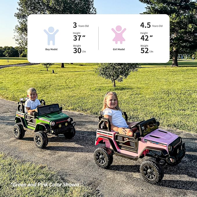 12V Kids Ride on Car Truck, Kids Electric Vehicles Car Ride on Toy - Image 2