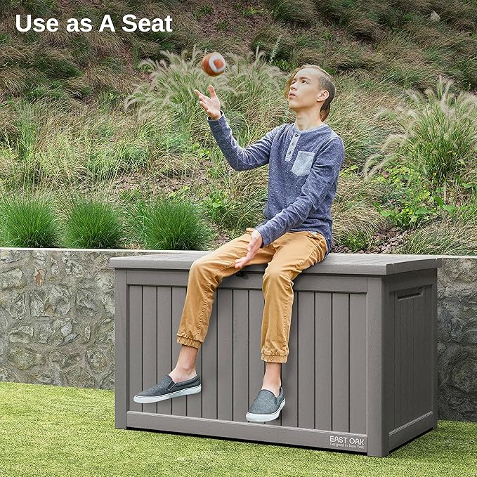 EAST OAK Outdoor Storage Box, 230 Gallon Deck Box, Waterproof, UV-Resistant - Image 9